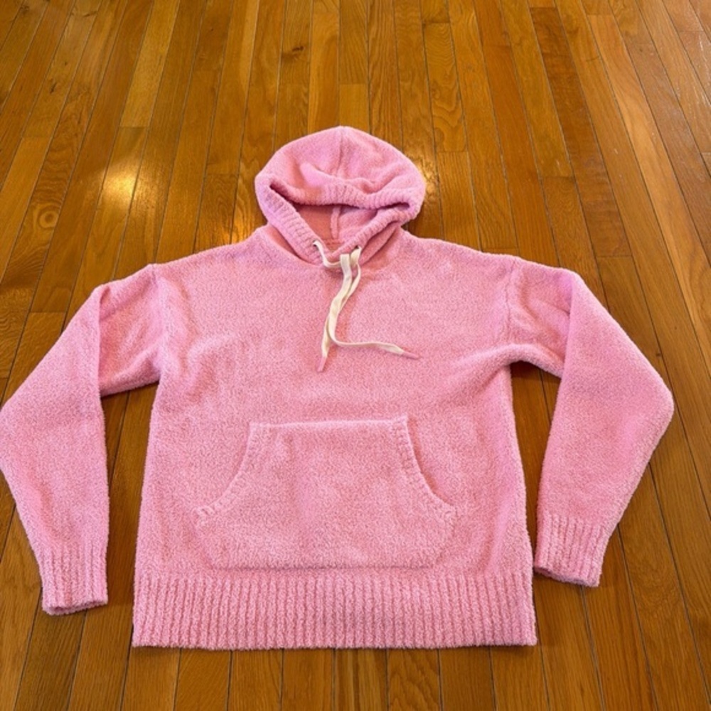 UGG Australia Asala Fuzzy Hoodie Hooded Sweatshirt Pink Color Womens Small Warm